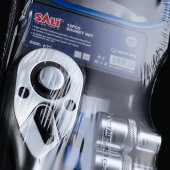 Набор торцовочных головок с трещоткой, удлинителем - 12 шт 1/2", SALI