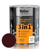Грунт-эмаль по ржавчине 3 в 1 Черешня, полу глянцевый, алкидно-уретановый, 2kg, Rolax