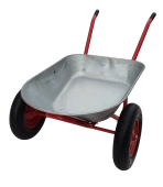 Тачка строительная (садовая) на двух колесах , оцинкованный кузов, 150kg 78L 