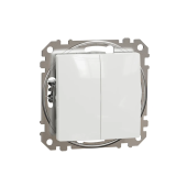 Переключатель двойной проходной Sedna 10 A 250 В Белый Schneider-Electric