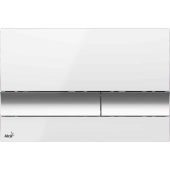 Кнопка смыва ALCAPLAST M1720-1 пластик белая/хром