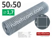 Сетка сварная оцинкованная в рулоне ячейка 50х50мм Ø1,7мм Ширина - 1м; Rultehcom