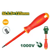 Отвертка изолированная для электротехнических работ 1000V Плоская (-) SL5.5; 125мм; Jadever