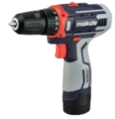 Дрель-шуруповерт на аккумуляторе с фиксатором вала и быстросъемным патроном 12V, 0-450/0-1450 об/мин, 10 мм, 23Nm, Makute