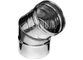 Колено дымохода на 135° (сталь ASI-430/0.5mm+нержавейка) Ø115 FERRUM