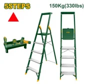 Лестница бытовая из алюминия 5 ступеней с площадкой; JDLD1H05 Jadever