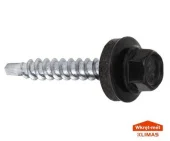 Саморез кровельный для крепление в металл WF-4,8x19mm 9005, черный, Wkret-Met