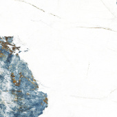 Плитка керамогранит Alaska Blue 61x61 см, глянцевая, белый, мрамор