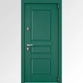 Дверь входная металлическая SNEGIR 55PP, 950x2050мм (R-правая), LKP "Зелёный Изумруд", S55-NC-2, МДФ орех