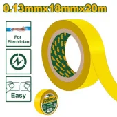 Лента электроизоляционная PVC 0,13мм*18мм*20м желтая Jadever