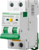 Автоматический выключатель дифференциального тока 1P+N 20А В 30мА 6кА тип А DZ30LE-80 SINGI