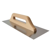 Терка из нержавеющей стали 130*600мм с деревянной закрытой ручкой Profmet