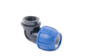 Отвод компрессионный переходной с внутренней резьбой ПНД (PE) PN16 Ø20x1/2'' RTP