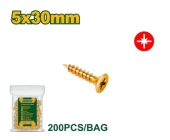 Шуруп для ДСП, дерева, с потаем, Posidriv; 5*30мм; 200шт в пакете; Jadever