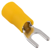 Наконечник вилка 4-6мм2, М6 желтый