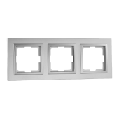 Рамка 3 поста серебряная Despina 102-210000-162