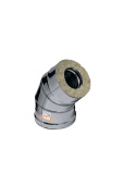Колено сэндвич 135°, Ø115/200 (430/0,5 + inox) FERRUM