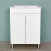 Шкаф напольный Trend Duo белый матовый под умывальник Soft 650