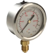 Манометр глицерин  1/4 M 0:16 Bar корпус inox Italtecnica