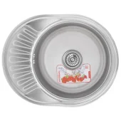 Мойка кухонная ZERIX Z5745-06-180E (satin) правая