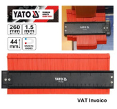 Шаблон для перенесения сложных профилей 260 мм Yato (YT-3736)