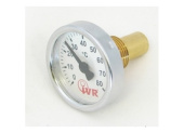 Термометр 0-80° С 3/8" F центральный, металл. корпус IVR