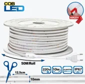 LED Лента COB 220В 50 m синий 10W/m IP67 PL-COB296-B-220