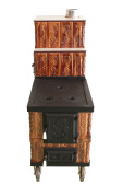 Печь POLINA керамическая (4-х рядная), мобильная - на раме с колесами (+варочная панель; +духовка)