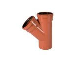 Тройник PVC раструбный 160/160 мм x 45°