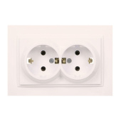 Розетка двойная с заземлением Despina 102-010004-120