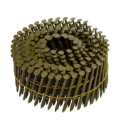 Гвоздь ершеный в бобине 2,5х50 желтый цинк 300шт