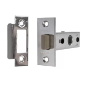 Защeлка межкомнатная пластиковый язычок, никелированная 