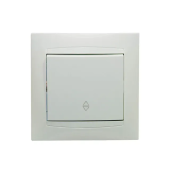 Выключатель одноклавишный проходной Elmos Jasmin 10 A 230 В Белый