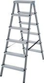 Стремянка стальная с алюминиевыми ступенями, двухсторонняя 5 ступеней, Новая Высота