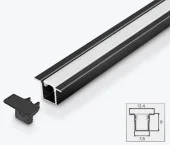 Профиль LED врезной 3m micro 7.5*8.5 черный PL-7.5/8.8-A-BL алюм PANLIGHT