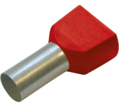 Наконечник гильза 2x1,0мм2 красный