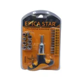 Набор из 18 насадок Cr/V + Т-образная рукоять ABS пластик, EP-60673, Epica Star
