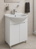 Шкаф под умывальник Morning Stil 55 + умывальник white