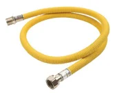 Шланг газовый из нержавеющей стали желтый 80 см 1/2 FM