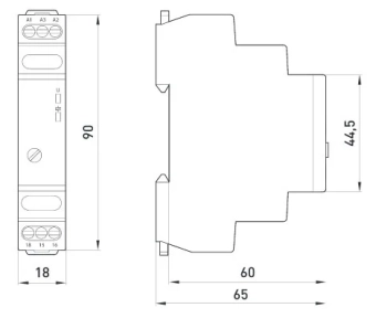 Реле задержки времени на отключение 0,3-30 сек e.control.t16