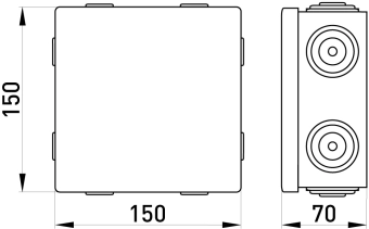 Раcпределительная коробка 150*150*70