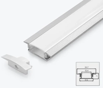 Профиль PL-2507A 2m для LED ленты врезной 17.5*7 mm, алюм PANLIGHT