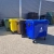 Пластиковый контейнер для мусора с колесиками и крышкой, 1100 л, зеленый