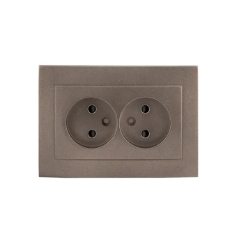 Внутренняя двойная розетка Rosa 16 A 230 - 240 В Графитовый Elmos