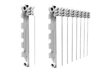 Радиатор алюминиевый, одна секция, EXCELSO A V636034, 500 мм