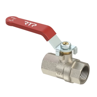 Кран шаровой латунь Ø1/2" внутр/внутр (В/В) PN25, ручка-рычаг, RTP