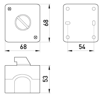 Кнопочный пост e.cs.stand.xal.d.134, секторний переключатель 0-1