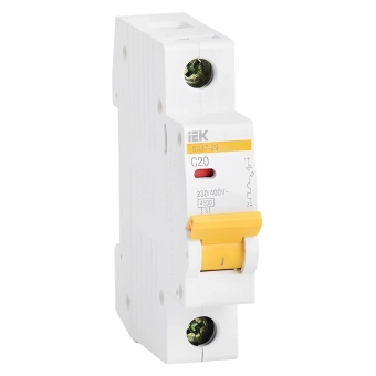 Автоматический выключатель IEK BA47-29 1P, тип С, 4.5 кА, 20 А, 230-400 В