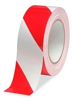 Лента (PE) маркированная сигнальная для ограждений (бел/красн) 100м*75мм; JDEE1H10 Jadever