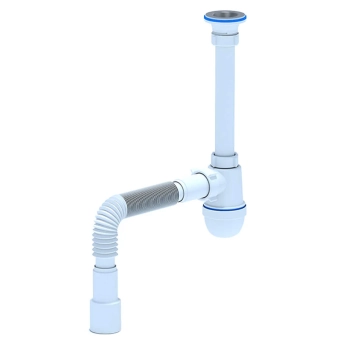 Сифон АНИ 1 ANIPLAST 1/4" x д 40 мм. С гибкой трубой д 40 x 40/50 мм